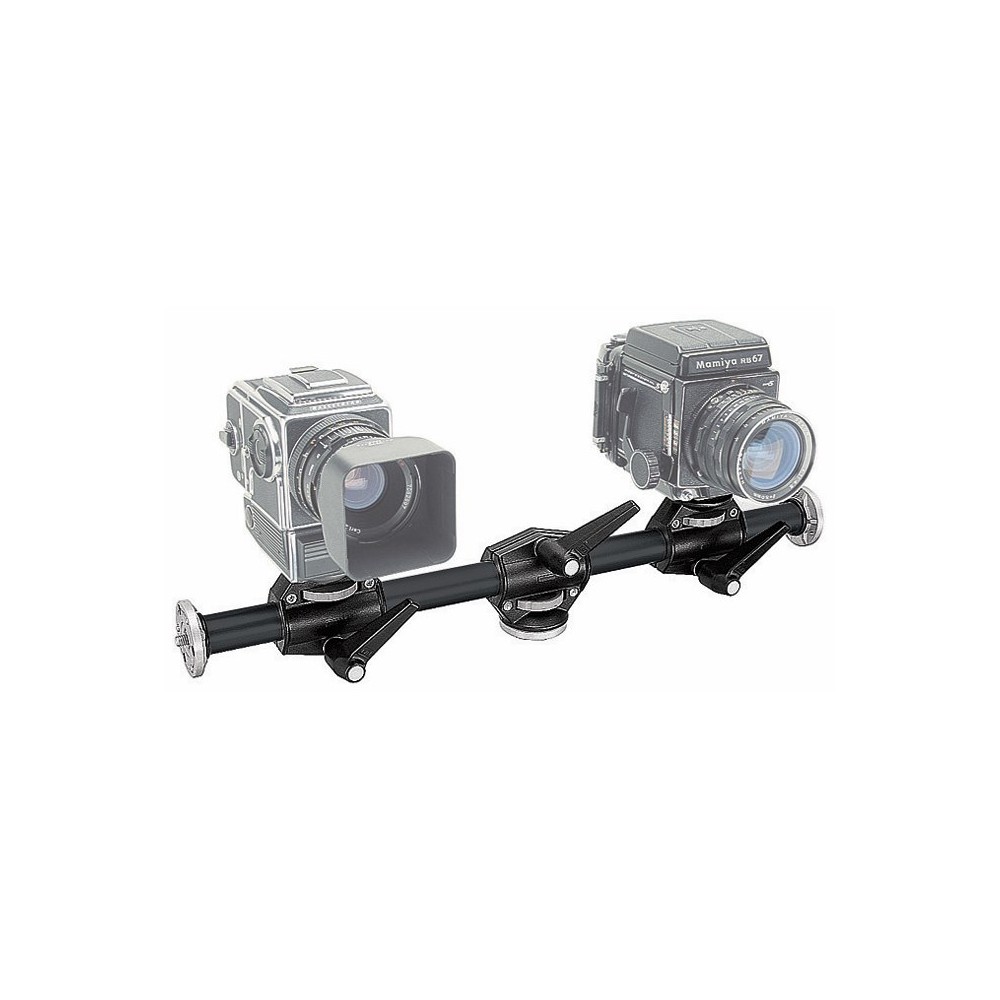 Cross Arm, Double End with Double Head Support - Black thumbnail