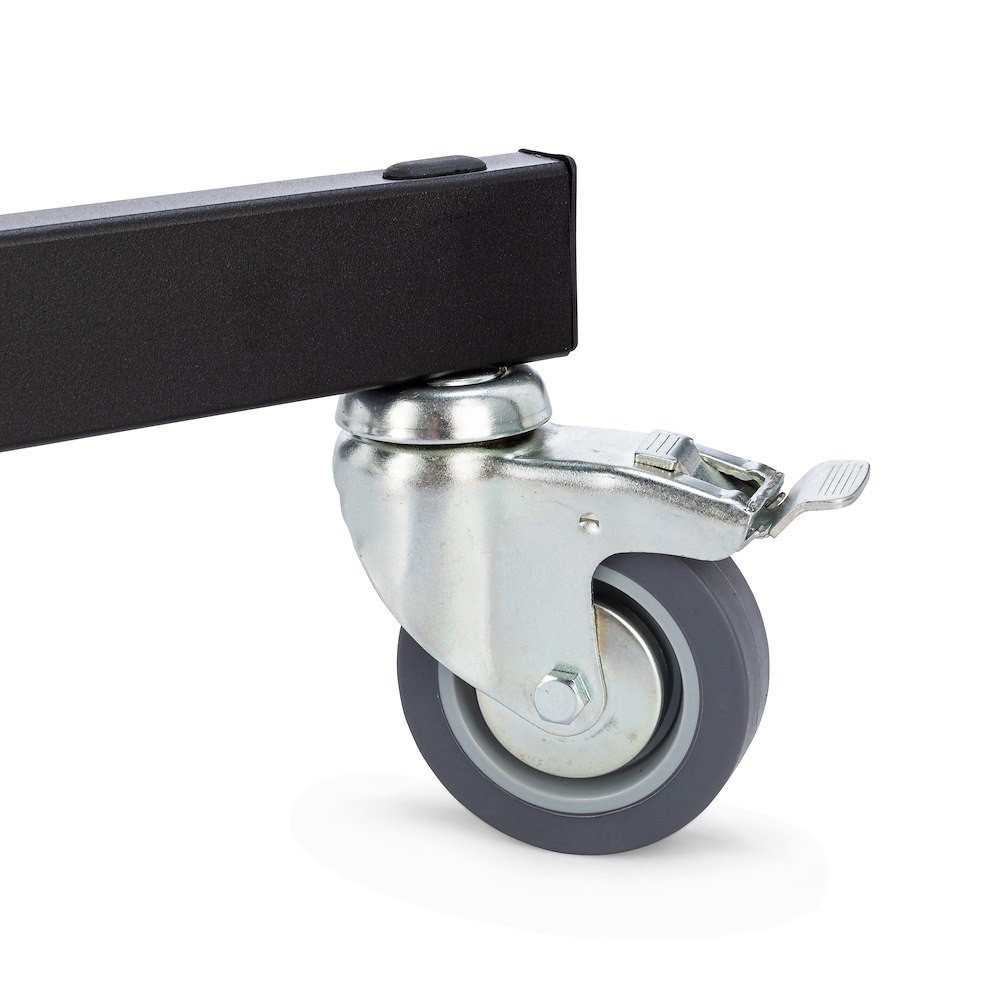 Black Column Light Stand w/ Locking Wheels, Removable Base thumbnail