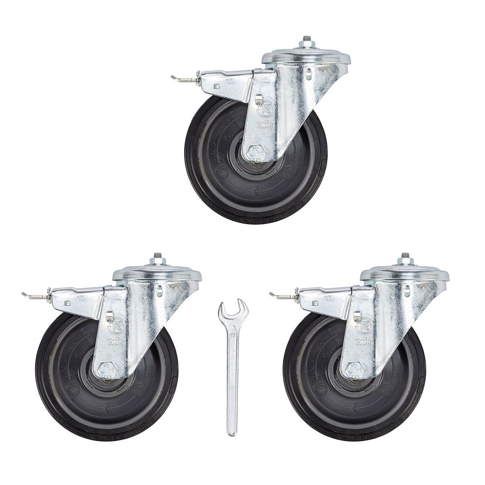 Wheel Set, 160mm M10 Attachment with Brakes (S. O.) thumbnail