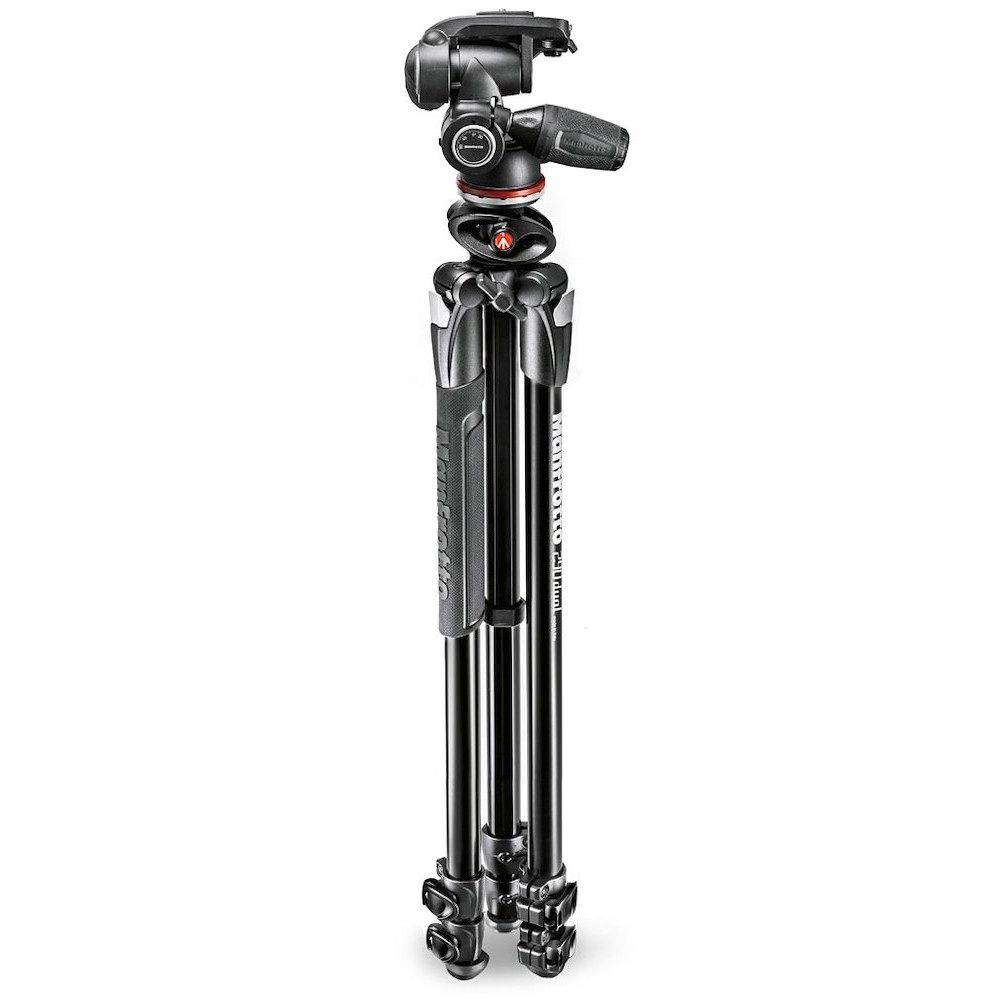 290 DUAL Kit, Alu 3 sec.  tripod w/ 90°column and 3W head thumbnail