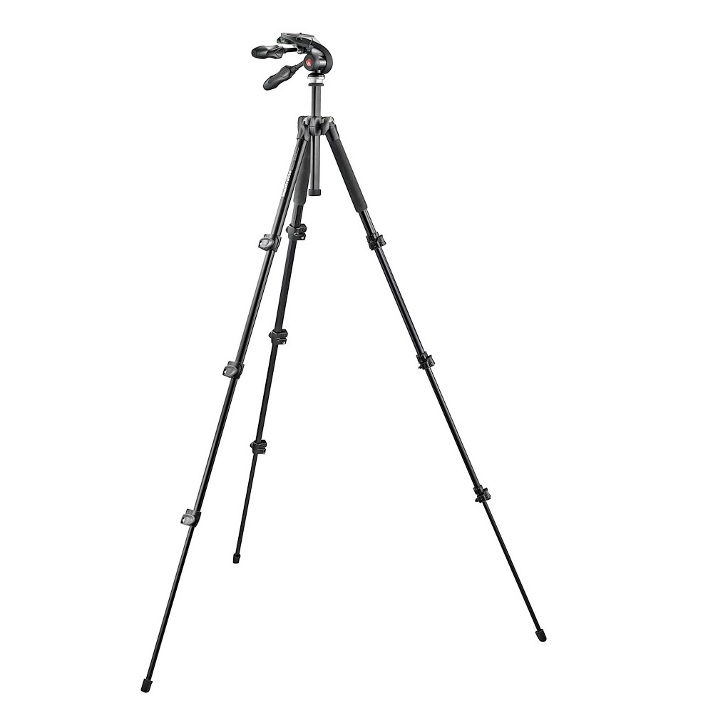 Kit: 293 alu tripod (4S) + 3-way head w. foldable handles thumbnail