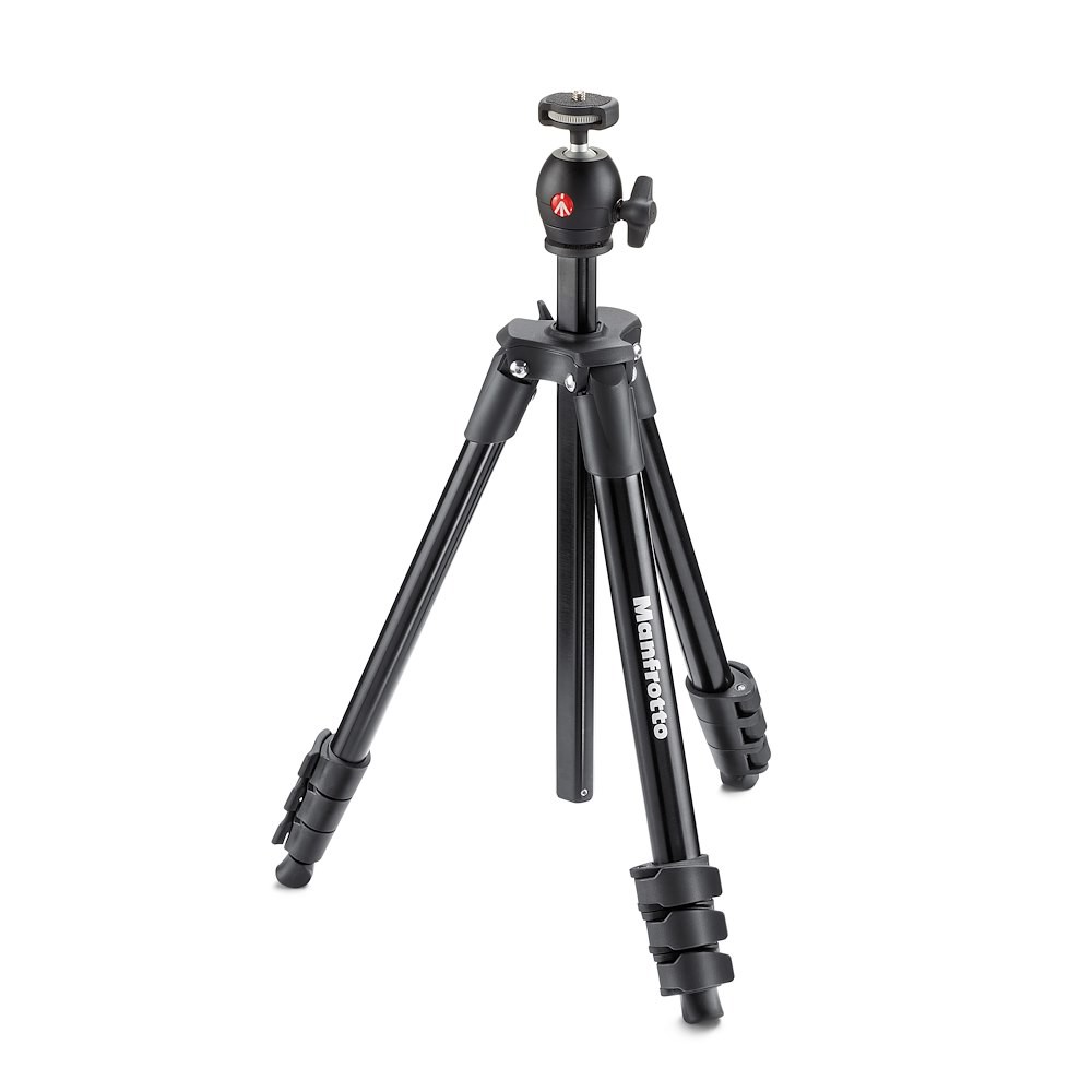 Treppiede Compact Light nero con testa a sfera thumbnail