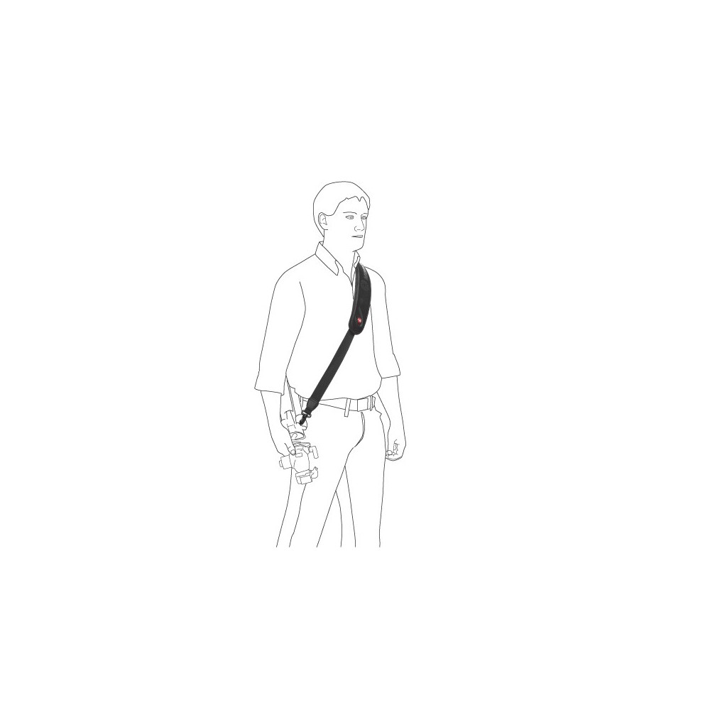 Tripod shoulder strap 1, 4cms, heavy-duty, rubber and canvas thumbnail