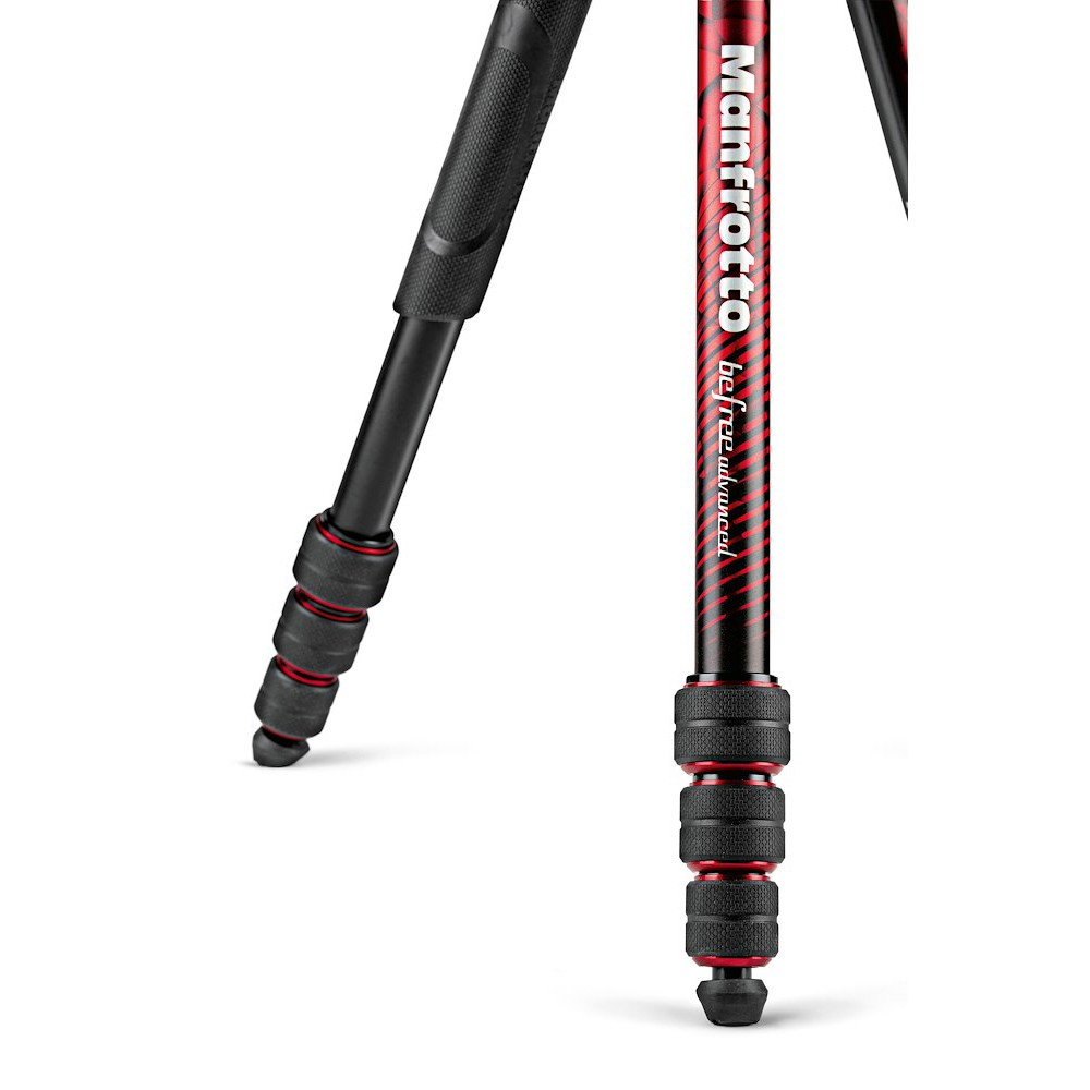 Befree Advanced Aluminum Travel Tripod twist red, ball head thumbnail