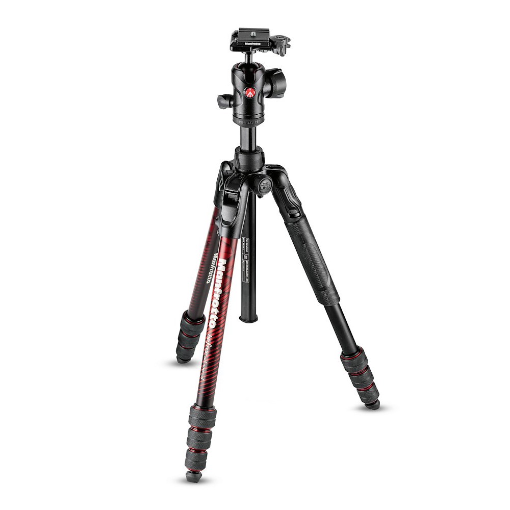 Befree Advanced Aluminum Travel Tripod twist red, ball head thumbnail
