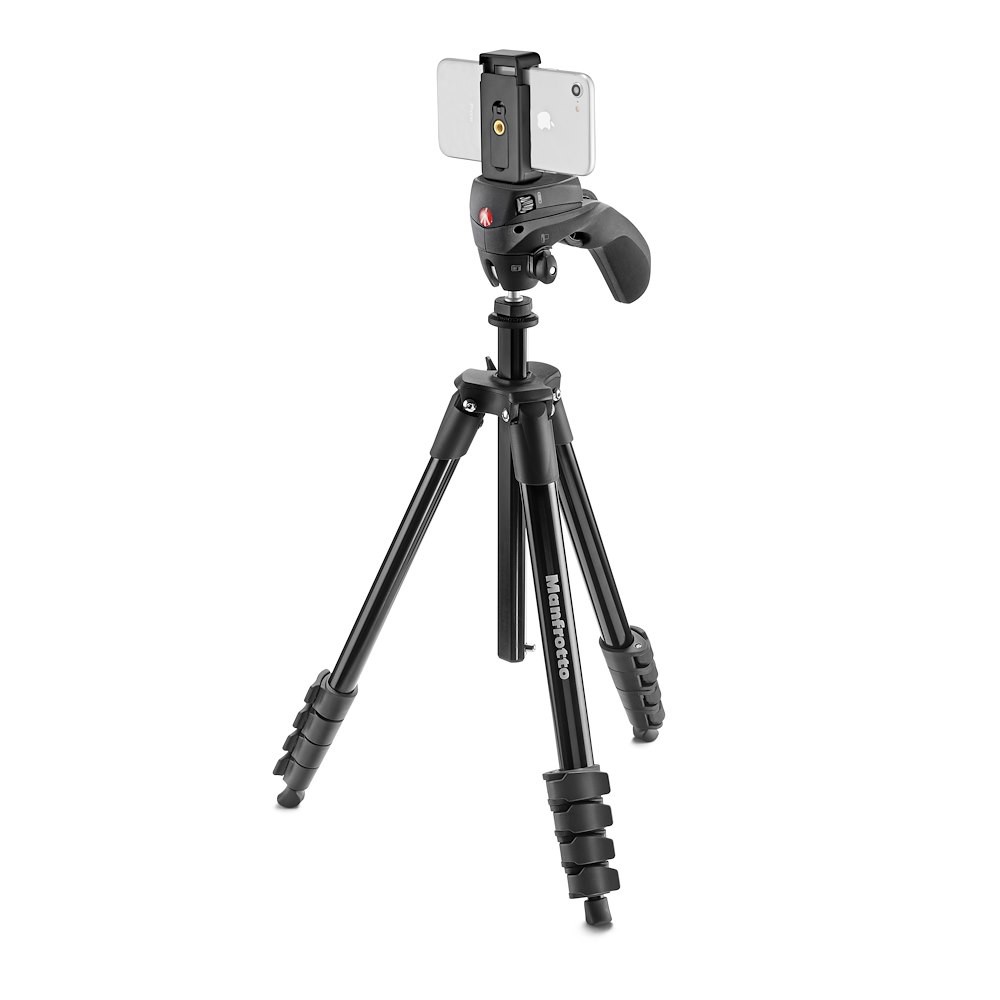 Compact Action Smart with hybrid head and phone clamp, black thumbnail