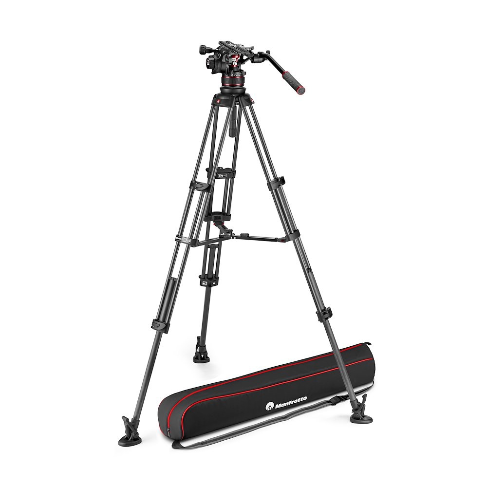 Nitrotech 612 video head, CF twin leg tripod ms thumbnail