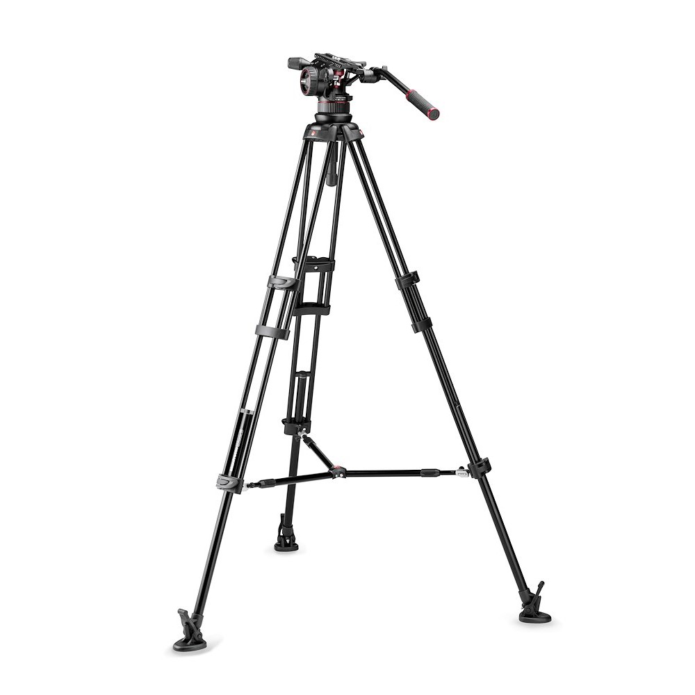Nitrotech N12 video head w/ Twin leg tripod middle spreader thumbnail