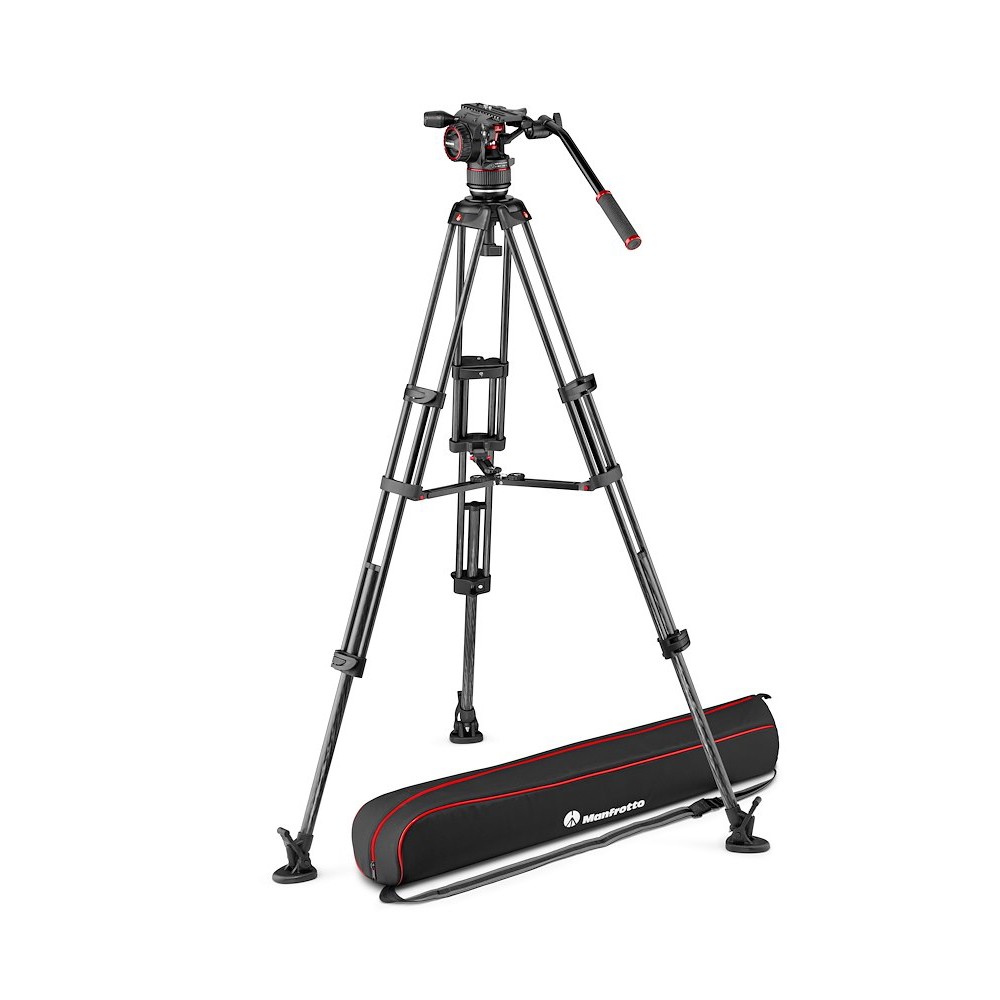Nitrotech N8 video head w/CF Twin leg tripod MS 100/75mm thumbnail