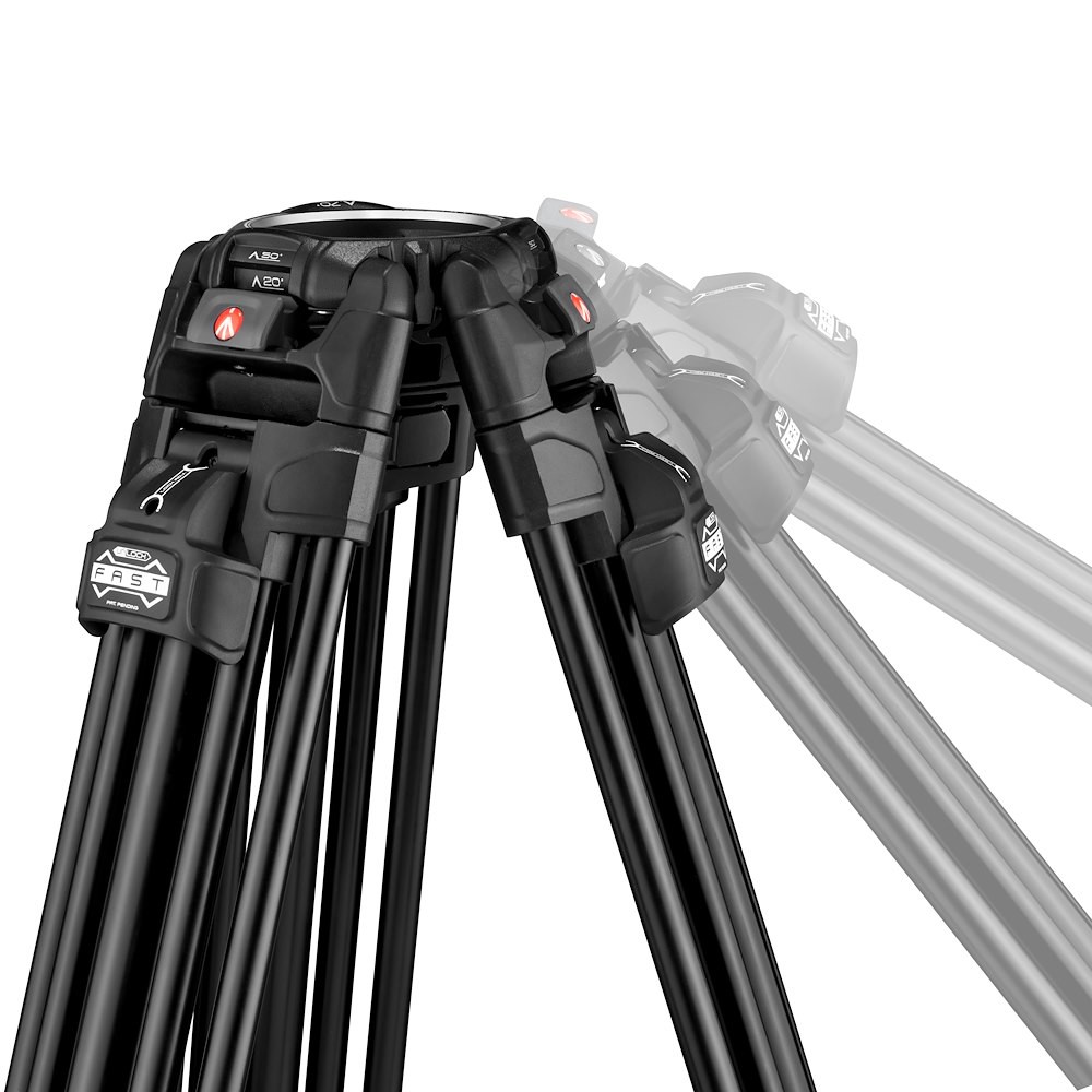 Manfrotto 526 Pro Video Head with 645 Fast Twin Alu Tripod thumbnail